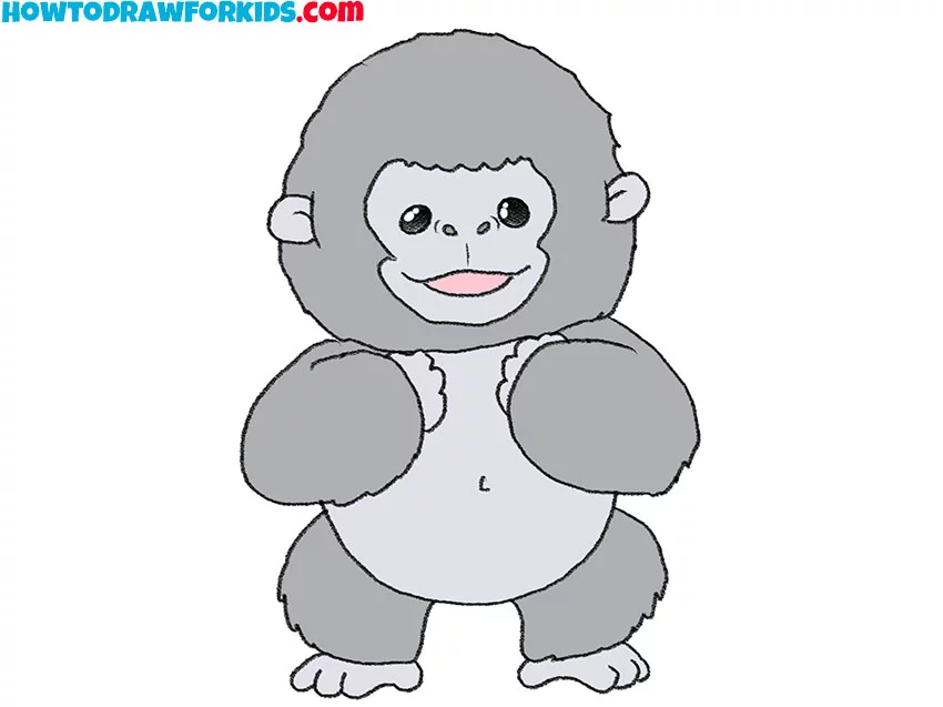 9 how to draw a gorilla for kindergarten ne6fob