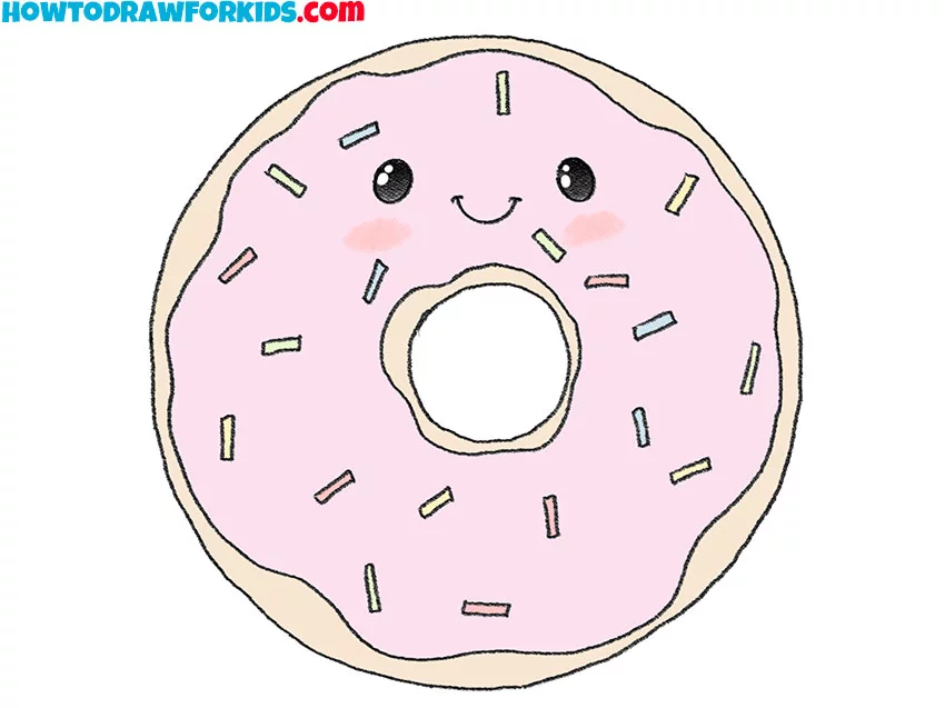 7 cute donut drawing for kindergarten