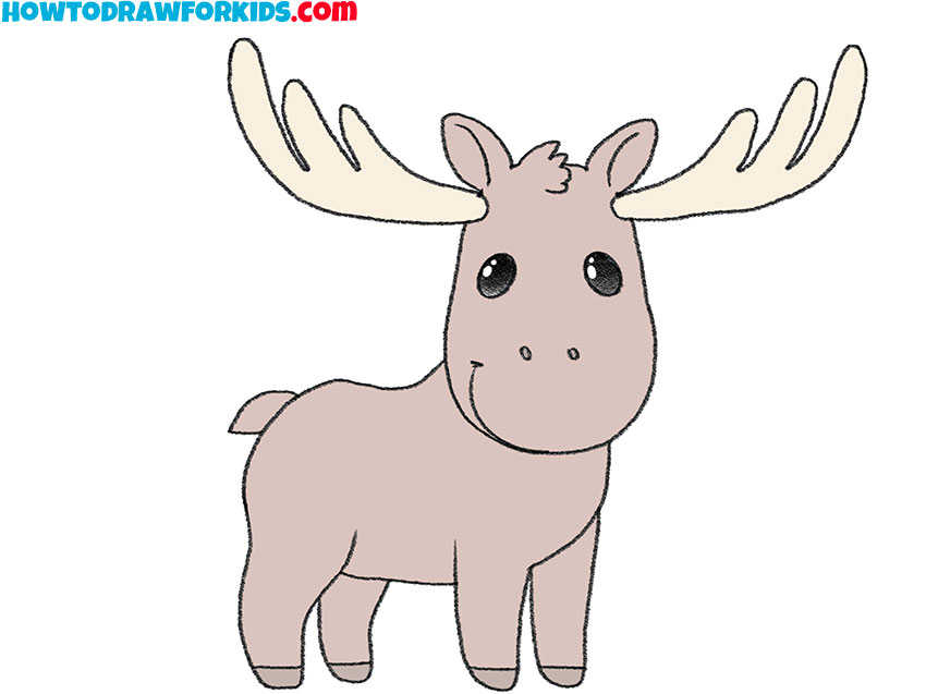 9 cartoon moose drawing lesson ZoNYjh