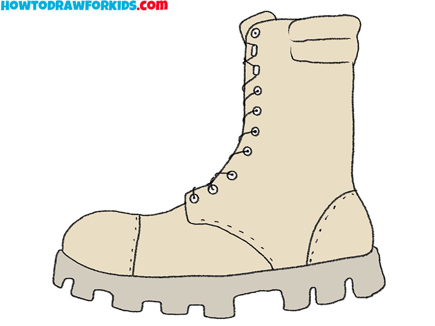 9 simple combat boots drawing for beginners SCwXsD