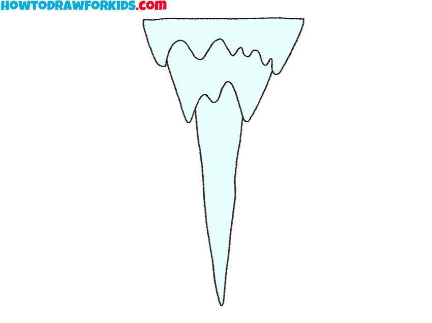 5 simple icicle drawing for kindergarten