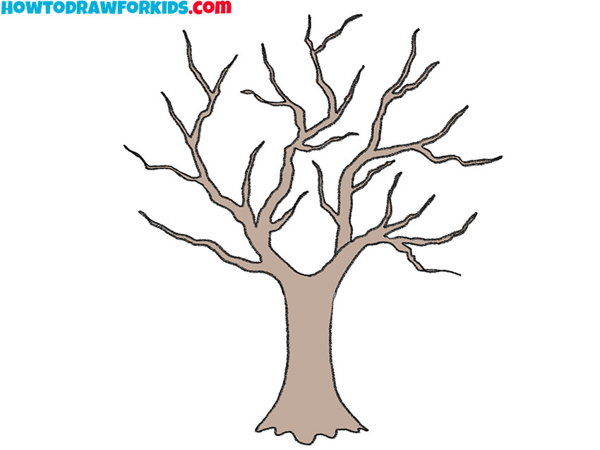 7 how to draw a big tree without leaves