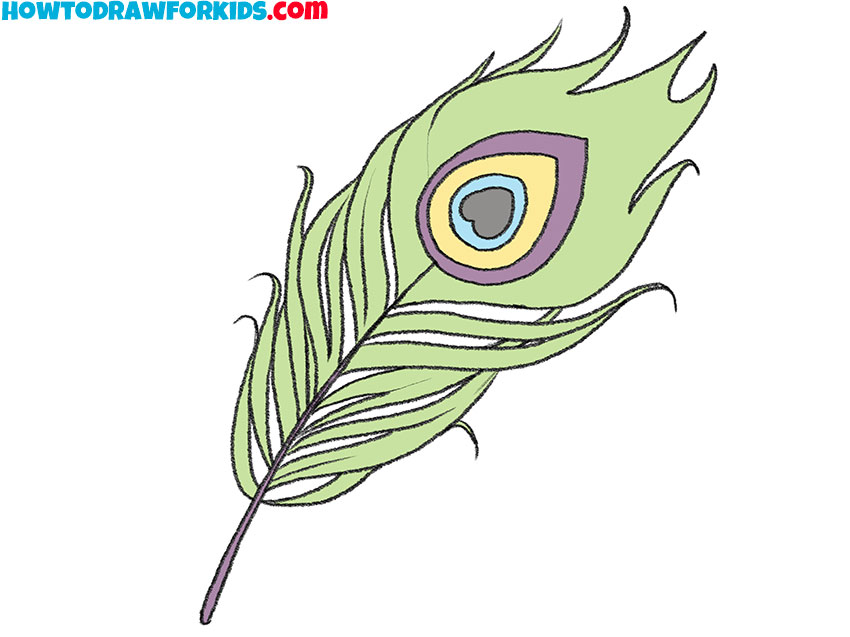 8 easy peacock feather drawing goXLXX