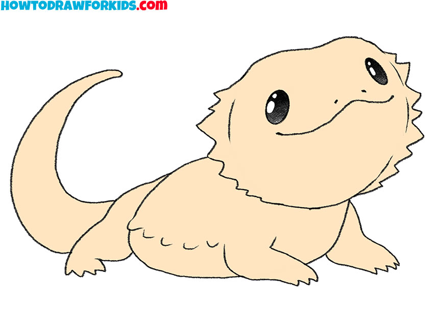 8 simple lizard drawing for kids yBAkjR