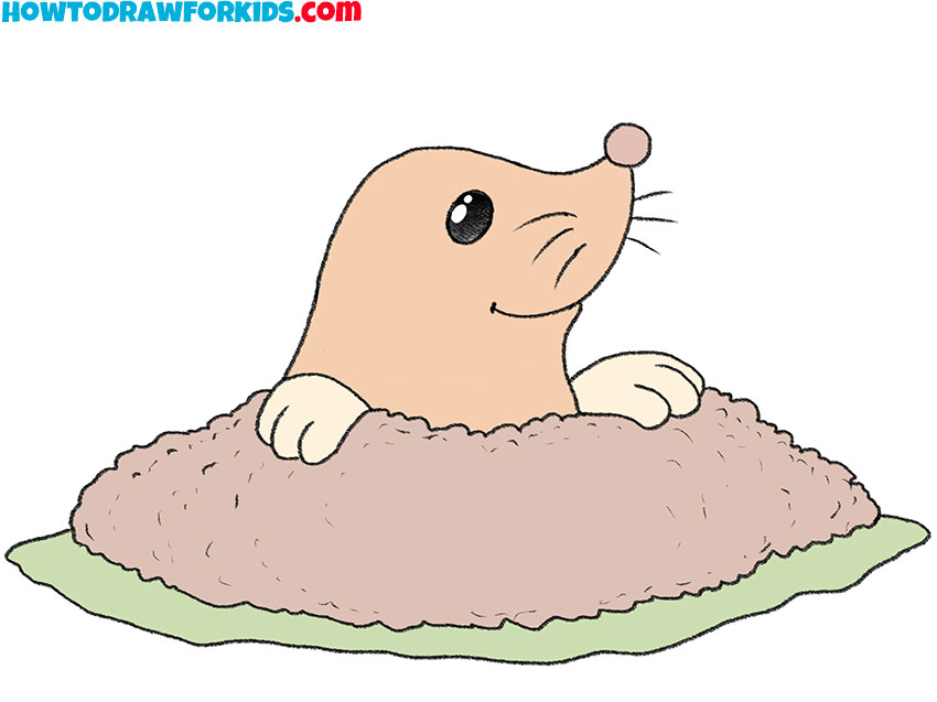 9 cartoon mole drawing dgmRGB