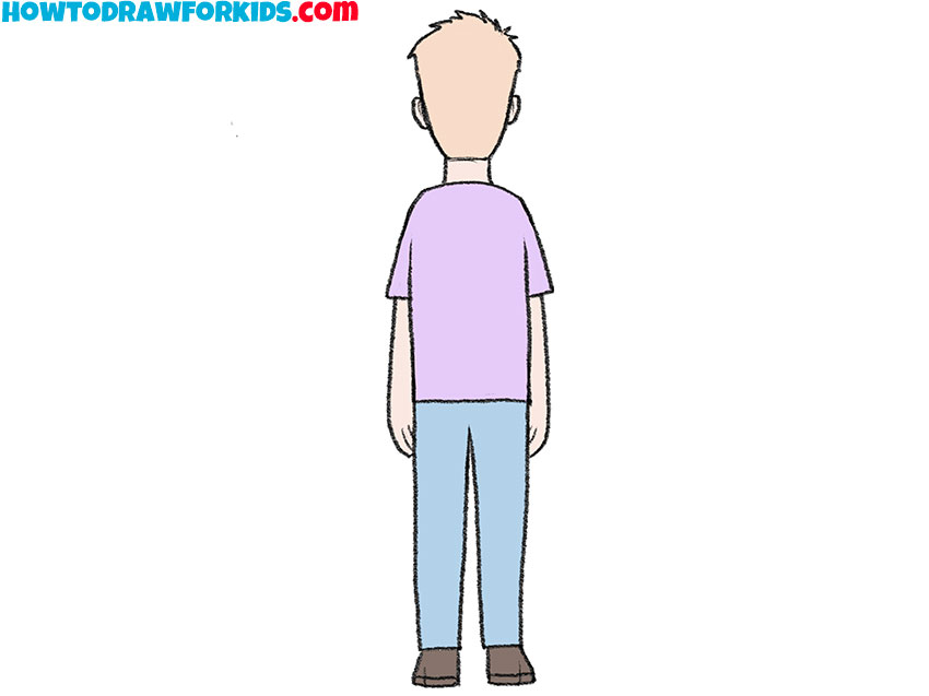 9 simple person from the back drawing tutorial ZOzsK9