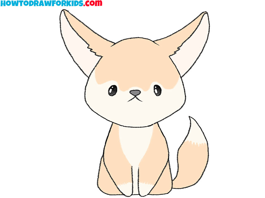 8 fennec fox drawing tutorial RNOicY