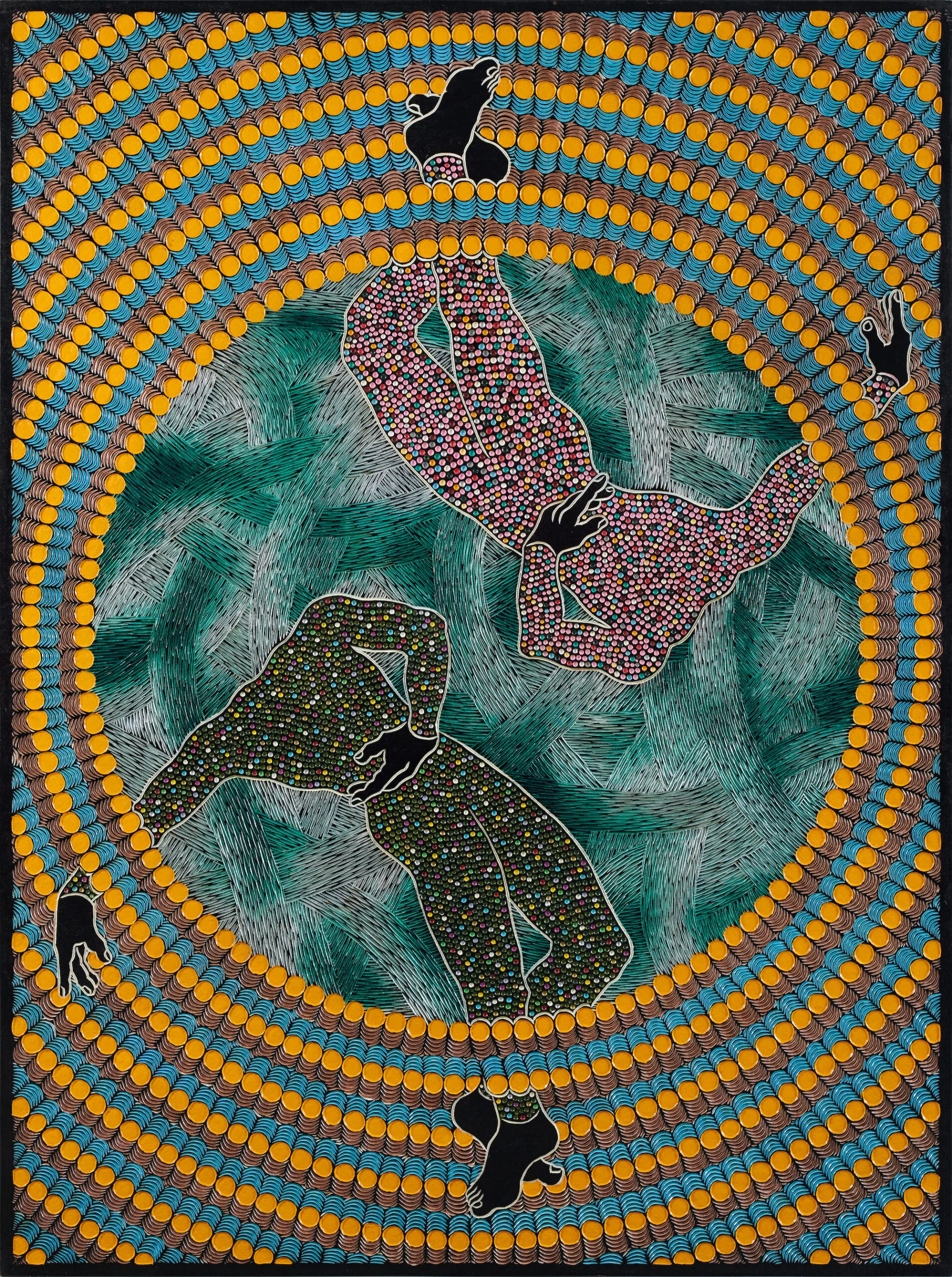 Inzalo Yelanga 2023 Hand carved super wood block mix 184 x 136 x 4 cm scaled 4e2S4Y