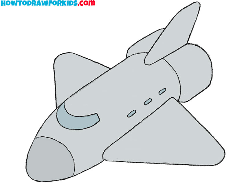 step 9 how to draw space shuttle final result Kqf9uT