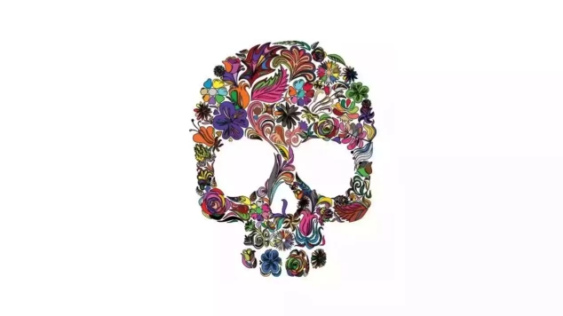 Coloring Book Skull